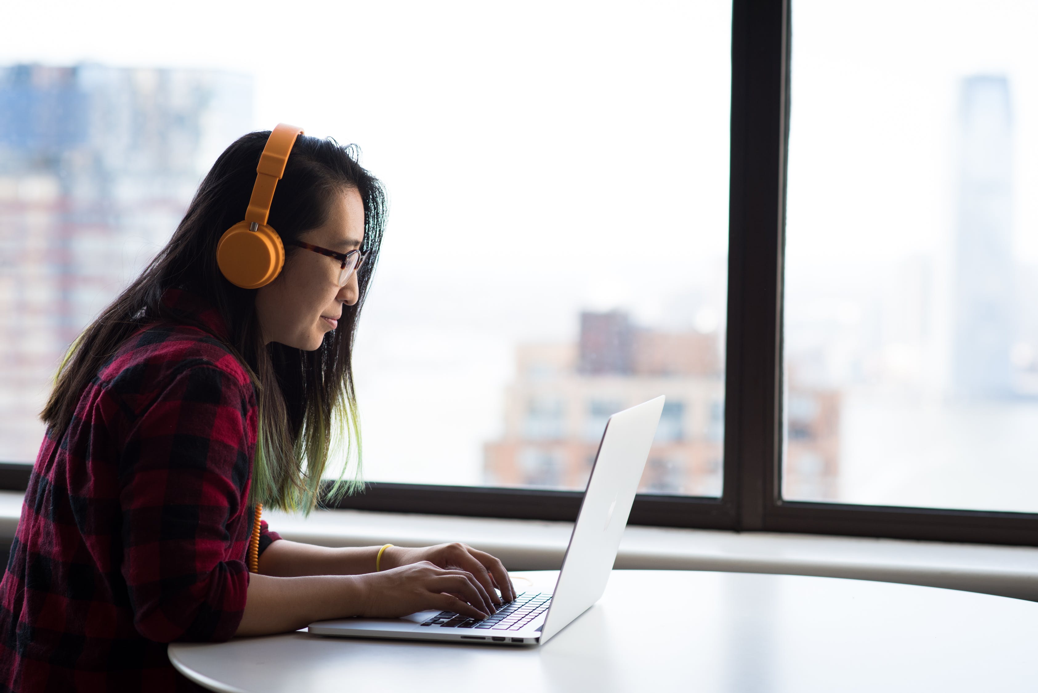 Engineer at a computer alone